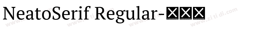 NeatoSerif Regular字体转换